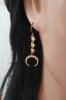 gold earrings made of stainless steel